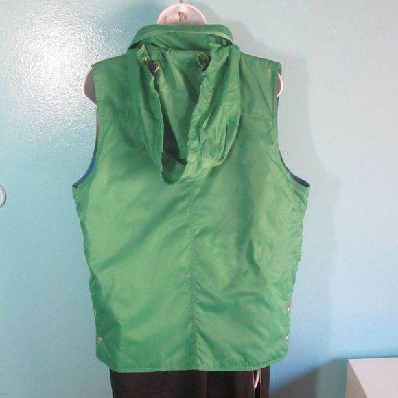 Ralph Lauren Womens Size M Marine Sailing Team Green Sleeveless Jacket w/  Hood - Picture 10 of 12